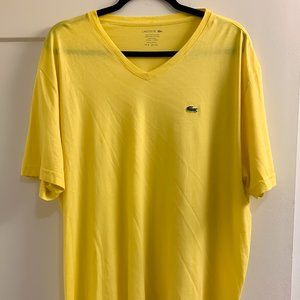 Men's V-neck Pima Cotton T-shirt by Lacoste